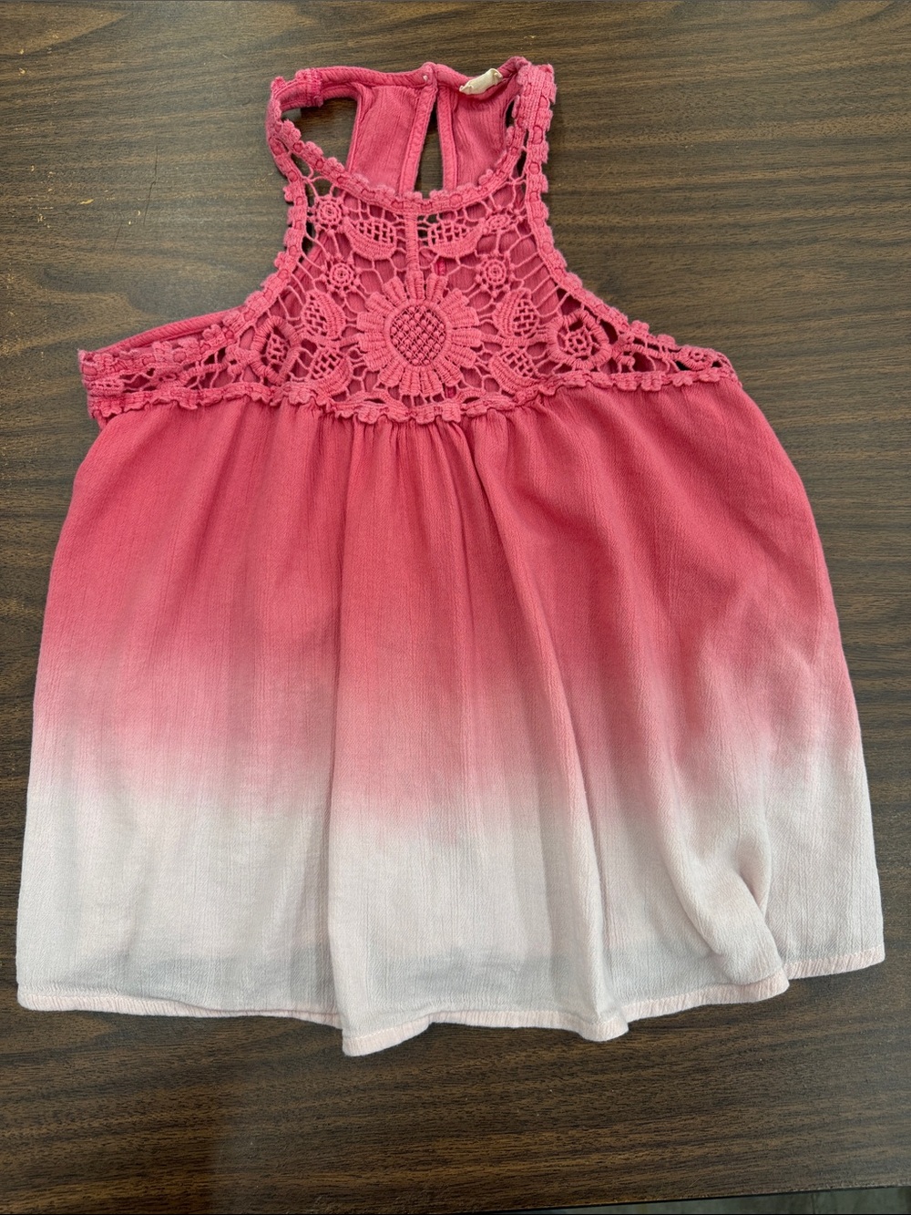 Hollister Pink Ombre Crochet Halter Top - Picture 6 of 7
